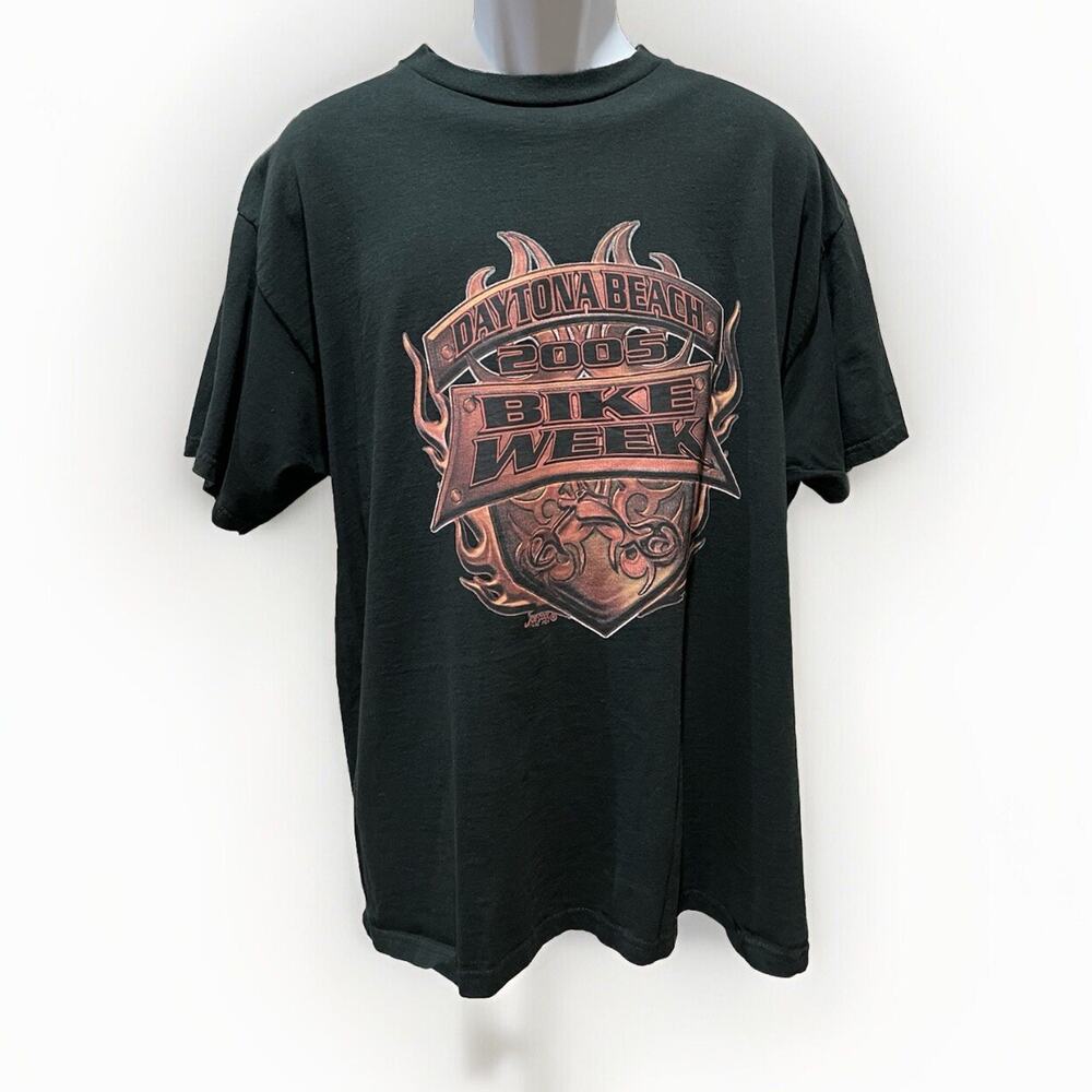 Vintage Daytona Beach bike Week 2005 T Shirt SIZE XL Black